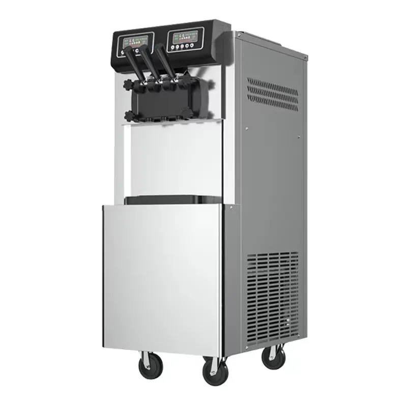 Profesyonel ticari yüksek üretim Gelato dondurma makinesi üreticisi 3 lezzet yumuşak hizmet dondurma makinesi