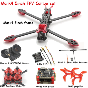 Khung máy bay không người lái NeebRC Mark4 5 inch bằng sợi carbon, động cơ 2306, bộ điều khiển bay F4V3S, ESC 45A, ELRS 915MHz Nano RX, cánh quạt 5043, camera Phoenix 2 SP 1500TVL - Product Image 2