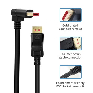 90 Degree Right Angle 14 Version Audio Video Computer Gaming Displayport DP to DP Cable 8K 60Hz 4K Customize 1M 1.5M 2M 3M 5M - Product Image 2