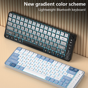 Dual Mode Wireless for Bluetooth <strong>Keyboard</strong> with Luminous <strong>Multimedia</strong> Knob Membrane Operation for Laptop Office Typing &amp; Gaming - Product Image 6