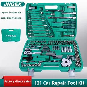Fabrika doğrudan 121-Piece otomatik tamir kiti 72-Tooth hızlı cırcır S2 Bit anahtarı soket el aletleri ile 1 yıl garanti - Product Image 2