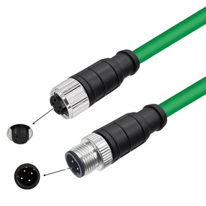 Fábrica al por mayor M12 Cable Ethernet Red Lan 4pin D Código Servo Comunicación Cámara industrial Cables de red - Product Image 1