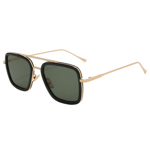 טוני סטארק משקפי שמש lentes דה ברזל איש בציר רטרו כיכר מתכת מסגרת משקפי שמש לגברים נשים אדית משקפיים