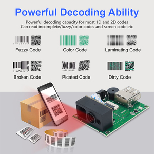 Embedded Qr Barcode Scanner Module, Voor Kiosk Automaat Pda, Mini Size Usb Ttl Rs232 Interface - Product Image 3