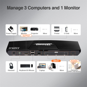 TESmart KVM Switch with 3 USB C <strong>Input</strong> Port 1 HDMI <strong>Output</strong> HDCP 2.2 L/R <strong>Audio</strong> Out HDR 10 EDID Type C 3X1 4K 60HZ KVM Switches - Product Image 4