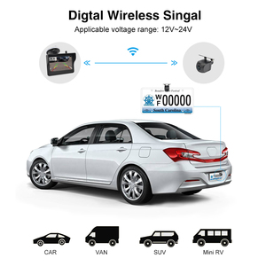 PJAUTO 4.3 Inch Digital <strong>Wireless</strong> Rear View Car Backup Camera Monitor Kit Parking <strong>Reverse</strong> Camera <strong>System</strong> for Car Pickup vans Suv - Product Image 2