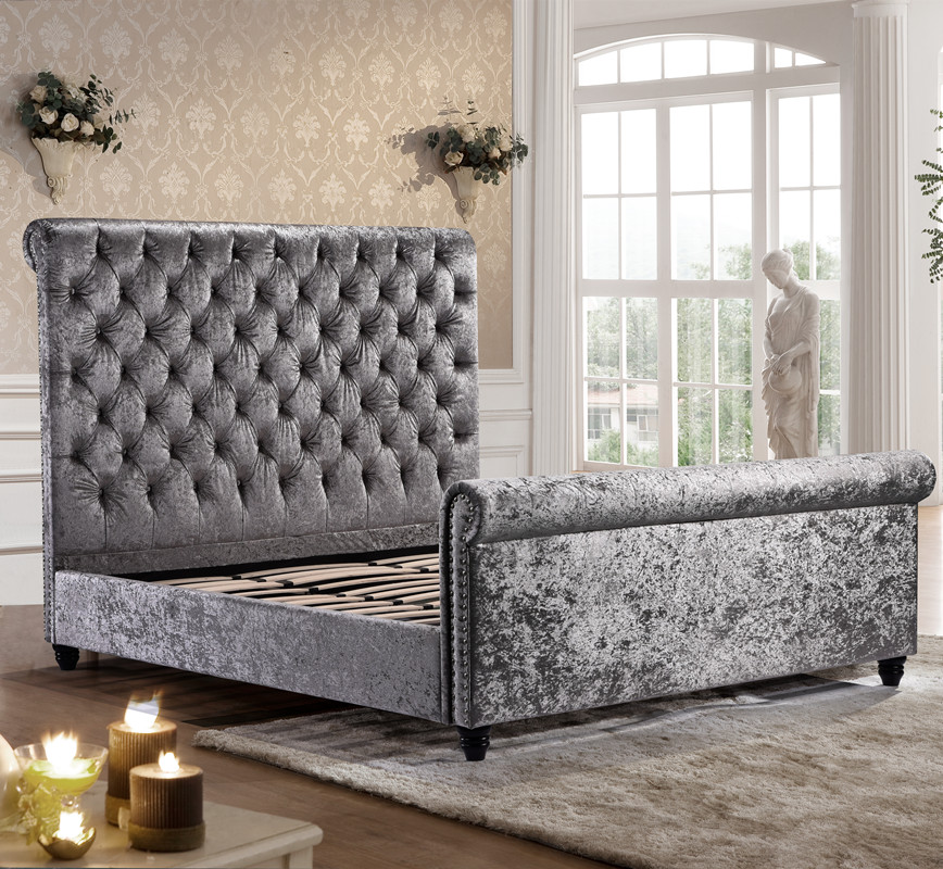 Huizhou single bed frame latest leather bed designs modern  BEDS