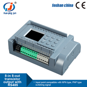 Huaqingjun 8DI 8DO Transistor Output PLC 2AI 0-5V 0-10V controllore logico programmabile per sensori analogici