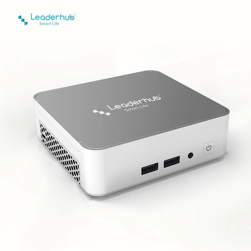 Leaderhub-Mini PC de 16GB, 32GB de RAM, Intel Core I7, I9, con Wins 10, 11, pantalla Dual Lan, sin ventilador