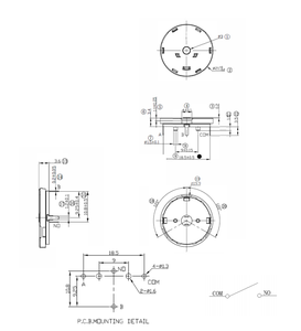 3.5mm Thickness Infinite Rotation <strong>Encoder</strong> Multi-gear Remote Control Ultra-thin Scroll Wheel <strong>Encoder</strong> With Switch - Product Image 5