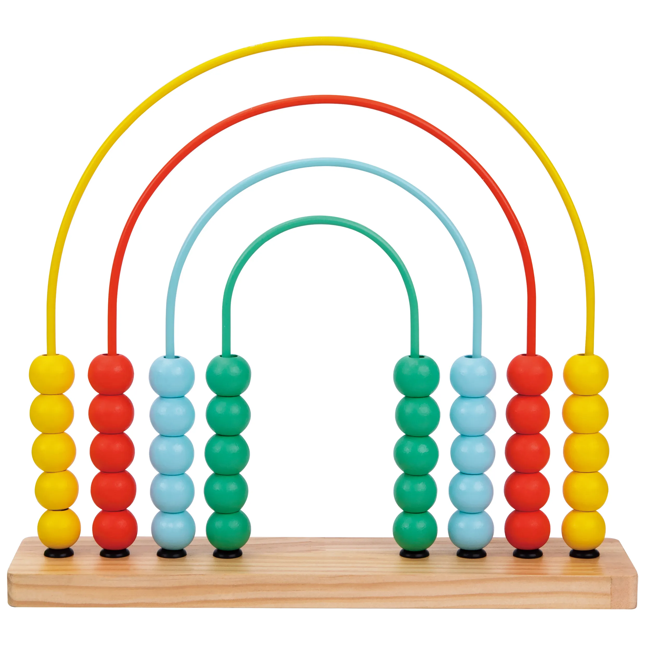Madeira Rainbow Abacus Beads Contando Brinquedos Crianças Early Math Skills Montessori Educacional Aprendizagem Jogos para Criança