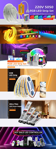 5050 светодиодные ленты RGB/RGBW/RGBWW 5 м 10 м RGB цвет переменчивый, гибкая светодиодная лента с пультом дистанционного управления DC12V адаптер питания - Product Image 6