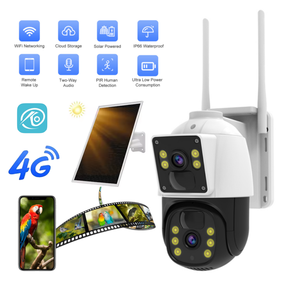 Okam 6MP baja potencia Pir inalámbrico 360 Web Ptz exterior 4G Solar Ip Wifi sistema de cámara de seguridad batería Cctv cámara de red - Product Image 1