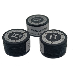Authenticated Japanese Import Leather 14mm Black H Kamui logo <strong>Tips</strong> with Extraordinary Shot Experiences - Product Image 1