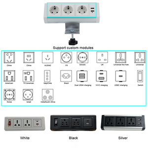 Clamp on Office Tabletop Usa Power Outlet Multifunctional <strong>Desktop</strong> <strong>Socket</strong> <strong>With</strong> Dual Usb <strong>Socket</strong>