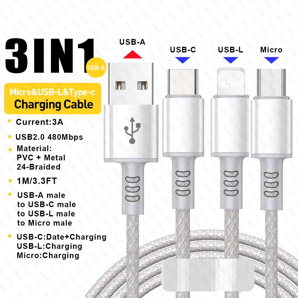 Blanc-(3IN1-USB A) 3CB169