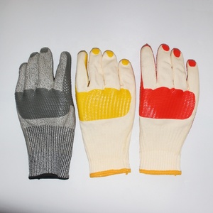 Suncend kaliteli Polycotton örme astar palmiye ve ortak kauçuk lamine kaplamalı iş eldiveni