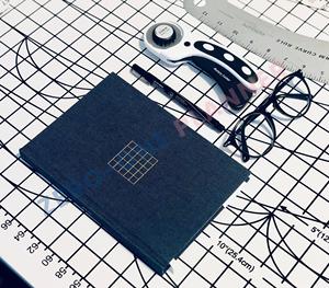 Cuaderno de bocetos con estampado de rejilla de puntos rayados forrado en blanco, diario de tapa dura encuadernado de tela vaquera personalizada A4 A5 A6 B5 B6 - Product Image 5