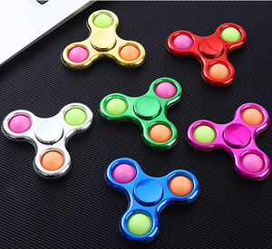 卸売ポップシンプルフィジェットスピナープッシュバブルフィジェットスピナーポップレインボーバブルフィジェットおもちゃADHD不安のためのスピナー - Product Image 4