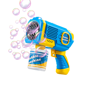 Otomatik çok delikli kabarcık tabancası ışıkları ile, yeni kabarcık makinesi, çocuk oyuncak, hediye, özel açık plaj kabarcıklar - Product Image 4