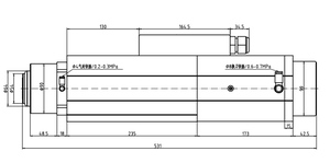 HQD高精度CNC工作機械6KW ISO30空冷ATCスピンドルモーター木製マシンGDL60-24Z/6.0