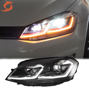 Modifiye <span class=keywords><strong>LED</strong></span> farlar <span class=keywords><strong>GTI</strong></span> modeli Volkswagen Golf 7 nesil 7.5 13-20 modelleri için yüksek ışın gündüz farları