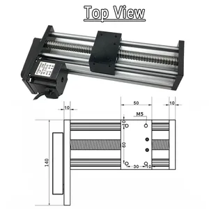 Synchronous Pulley Linear <strong>Rail</strong> <strong>Kit</strong> Sliding Table Module <strong>Slide</strong> Stage 50-400mm Stroke 1.2-3Nm Side NEMA 23 Stepper Motor Driver - Product Image 5