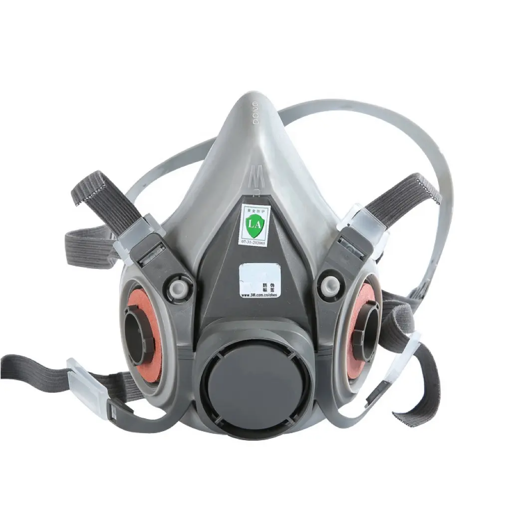 Masque de sécurité OEM marque 6200 demi-masque anti-poussière anti-pollution de l'air respirateur prix demi-masque à gaz chimique
