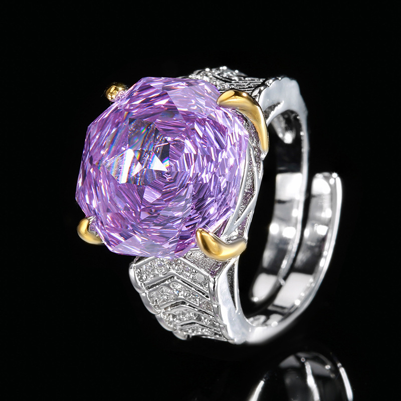 anillo morado de tamaño abierto