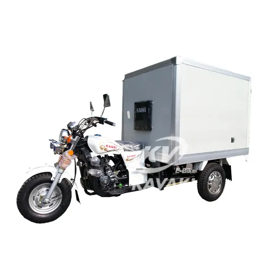 中国200cc三輪冷蔵庫トラック/冷蔵庫冷却ボックスカーゴモーター三輪車