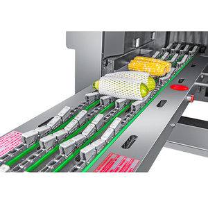 Máquina multifuncional de embalagem de plástico para carne e produtos, pesagem automática e codificação de produtos
