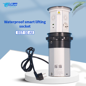New Design Hidden 125mm Hole Desktop Power Grommet Power Station <strong>with</strong> Wireless Charging Kitchen Island Pop up Electrical <strong>Socket</strong> - Product Image 2