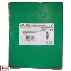 New Authentic Original Schneiderss Rcbo 16 Acti9 Ic60h <strong>Type</strong> C 16a 110v A9d19816 a Vat Registered One Year Warranty - Product Image 1
