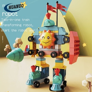 DIY Stem Blocks Interaktive Züge und Roboter Bau Track Toys Kinder Kunststoff Bausteine Spielzeug für Kinder - Product Image 3