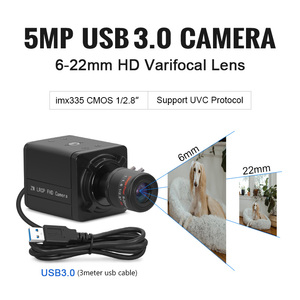 5600 5MP USB Webcam imx335 sensor CMOS UVC alta velocidad USB3.0 controlador libre mini cámara HD con lente varifocal manual de 6-22mm - Product Image 2