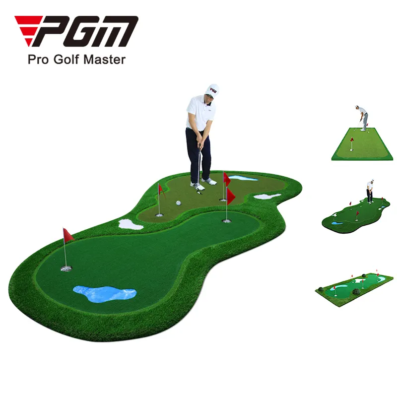 PGM personalizzato mini golf gazon synthet putting green erba outdoor cantieri di grandi dimensioni golf training aids bandiera poli hole cup set golf verde
