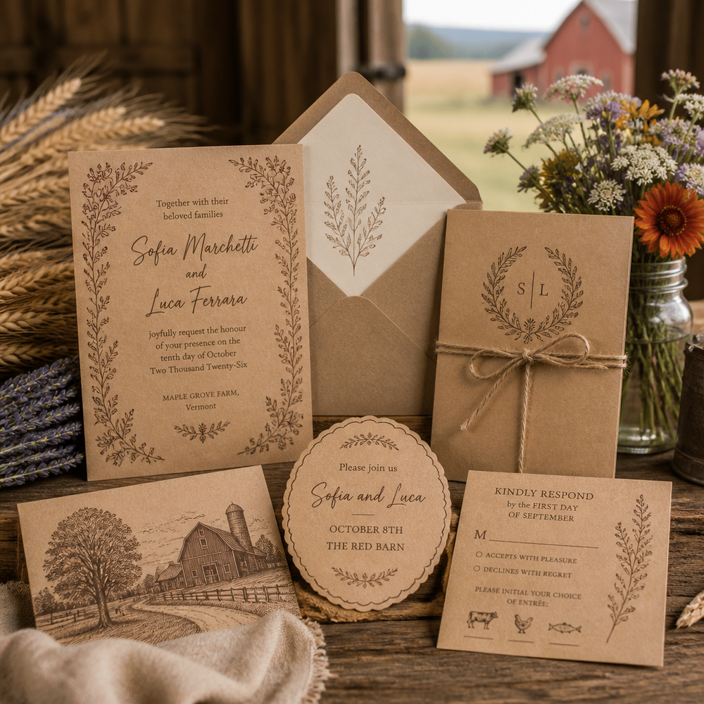 Rustic Wedding Invitation