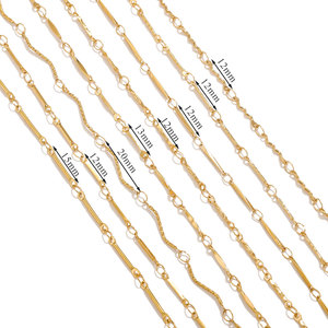 Insスタイリッシュな18Kゴールドメッキステンレススチールネックレスチェーン可憐なSチェーンDIYジュエリー作り変色しない女性男性ギフト