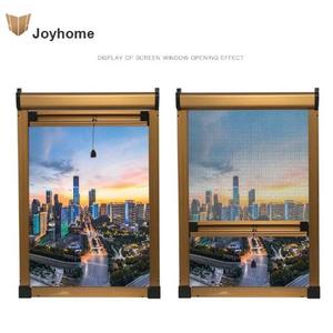 Großhandel versenkbare Fiberglas Bildschirm Moskito netz Fenster Rollos Aluminium rahmen Schiebe Faltbare Fliegen gitter Mesh Fenster