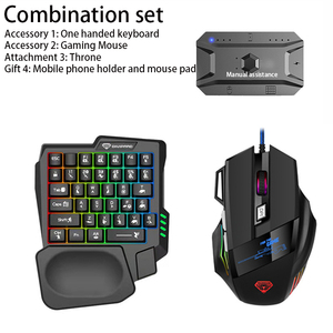Wholesale One-Handed Luminous Game <strong>Keyboard</strong> <strong>Mouse</strong> Led Backlight Ergonomic <strong>Computer</strong> Game <strong>Controller</strong>