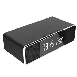 Smart Phone Custom Logo 10W Quick Wireless Charger mit LED Digital Alarm Clock
