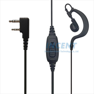 Walkie Talkie Earpiece with Mic G Shape 2 Pin Adjustable Volume Headset Compatible with <strong>Retevis</strong> H-777 RT22 <strong>RT21</strong> 2 Way Radio - Product Image 3