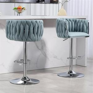 Hiện đại vải Thanh phân có thể điều chỉnh armless thủy lực nhà bếp truy cập barstool vải thanh phân ghế cho nhà sử dụng - Product Image 3