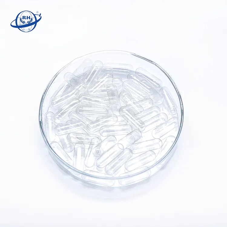 Hot sale empty clear plastic Gelatin capsule with high quality