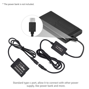 สาย PD USB Type-C ต่อกับ DMW-DCC8 DMW-BLC12 Dummy Coupler DC ทดแทนสำหรับ LUMIX - Product Image 5