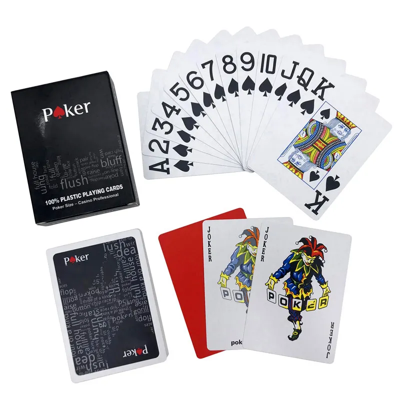 Cartas de jogo de poker à prova d'água, cartas para personalização e entretenimento