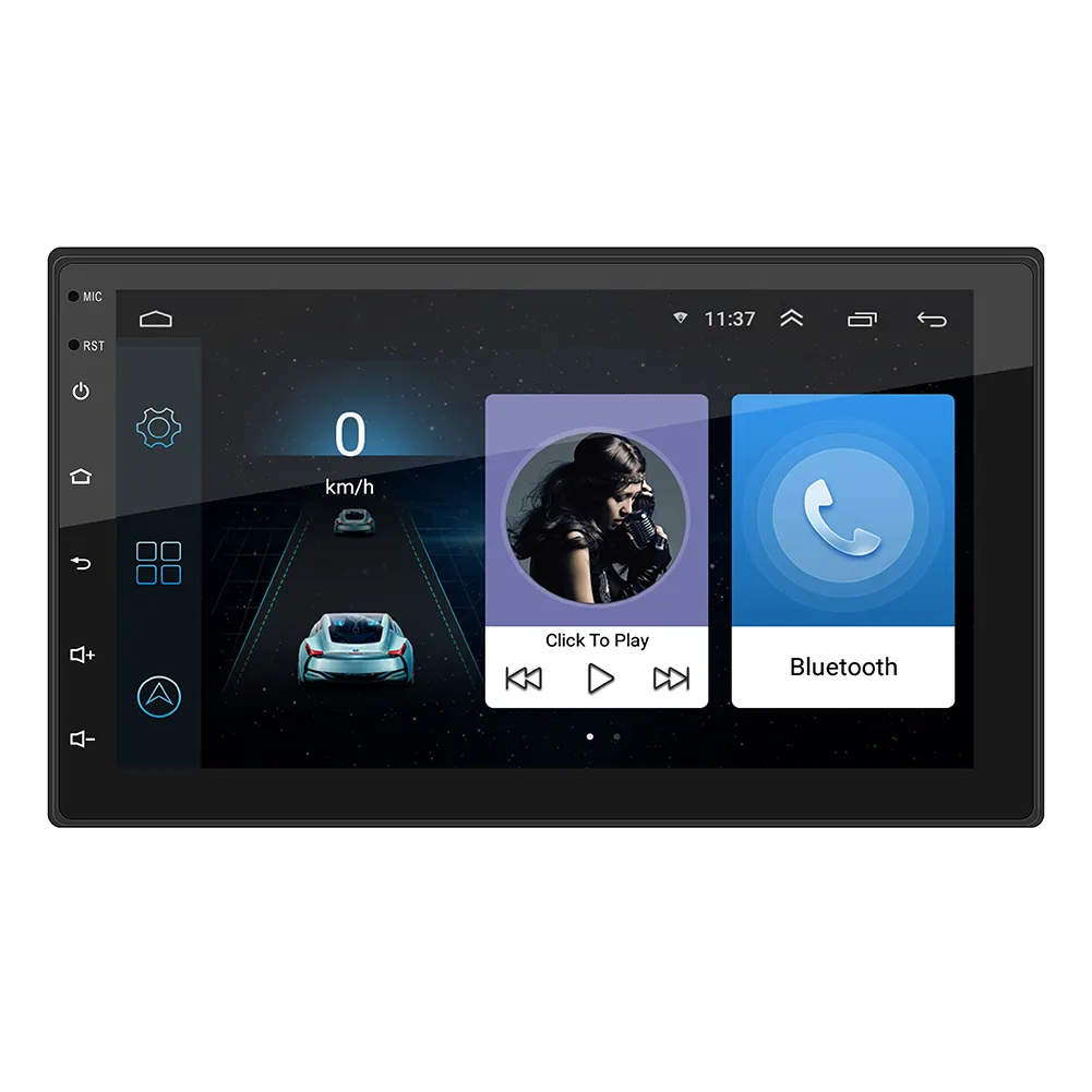 Radio con GPS para coche, reproductor con pantalla táctil HD, 7 pulgadas, BT, MP5, 1080P, android, vídeo