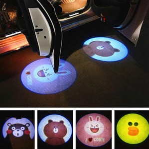 Yeni model özel led araba kapı logosu lazer projektör ışık C REE 5W LED çip hayalet gölge nezaket karşılama ışığı - Product Image 3
