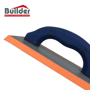 Wall Rubber Dense Float Trowel With EVA Blade And Wood Handle Squared Masonry Tool For <strong>Grout</strong> Stucco Cement Plaster