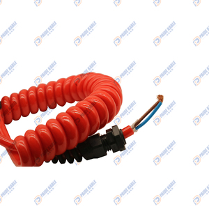 Multi-use Strong Elasticity Flexible <strong>2</strong> <strong>Core</strong> <strong>2</strong>.5 Sqmm PUR/PVC Spring Spiral Cable for Automotive System and Tower System - Product Image 1